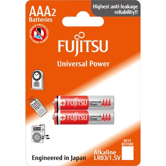 Fujitsu Universal Power alkalická baterie LR03/AAA, blistr 2ks