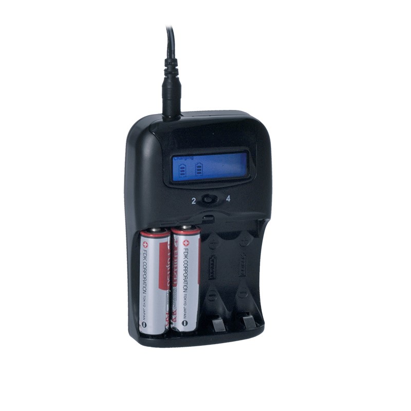 Solight nabíječka s LCD displejem, AC 230V, 1150mA, 2 kanály, AA/AAA, řízená mikroprocesorem