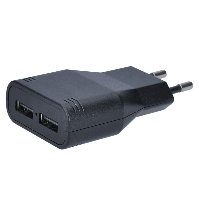 Solight USB nabíjecí adaptér, 2x USB, 3400mA max., AC 230V, černý