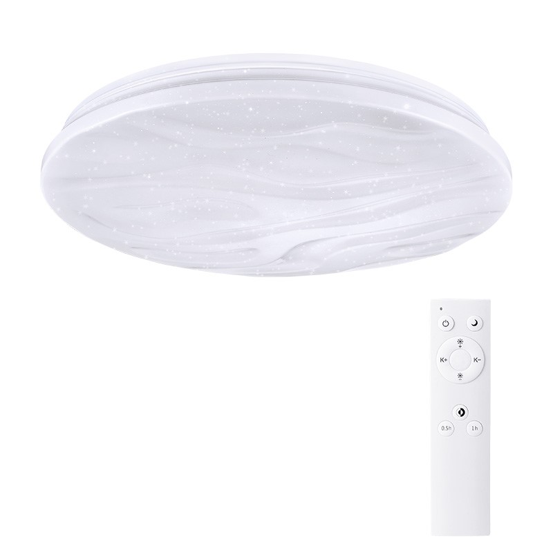 Solight LED stropní světlo Wave, 30W, 2300lm, stmívatelné, změna chromatičnosti, dálkové ovládání