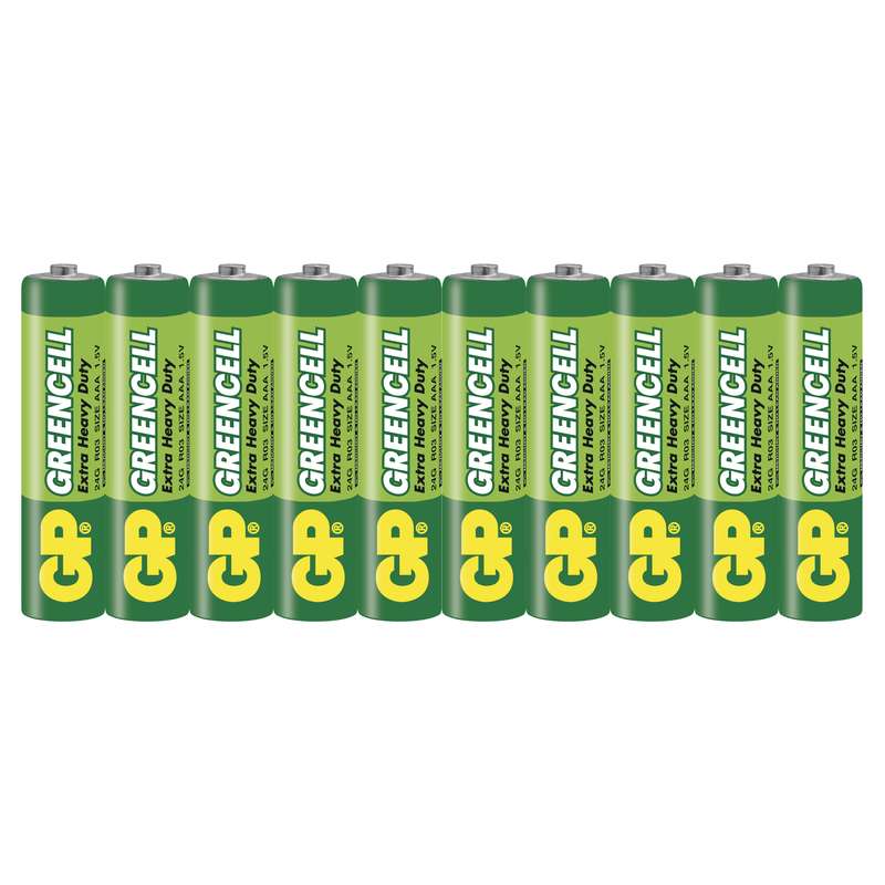 Zinkochloridová baterie GP Greencell R03(AAA), fólie