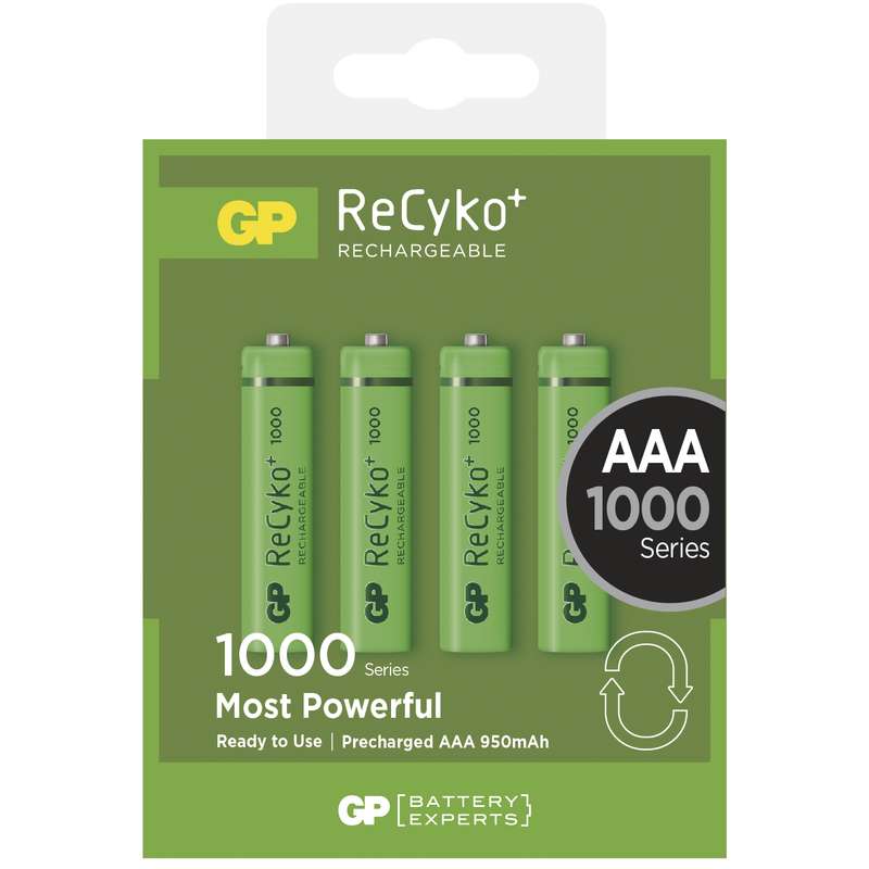 Nabíjecí baterie GP ReCyko+ 1000 HR03 (AAA), krabička